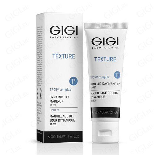 GiGi Texture 23132 Texture DDM Dynamic Day Make-Up Light, Динамический дневной тональный крем 30 SPF Лайт, 50мл