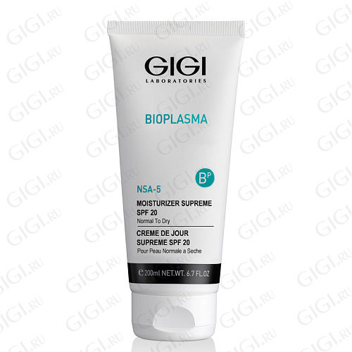 GiGi Bioplasma 24012  BP Крем увл. для н/сух. кож SPF 20, 200 ml.